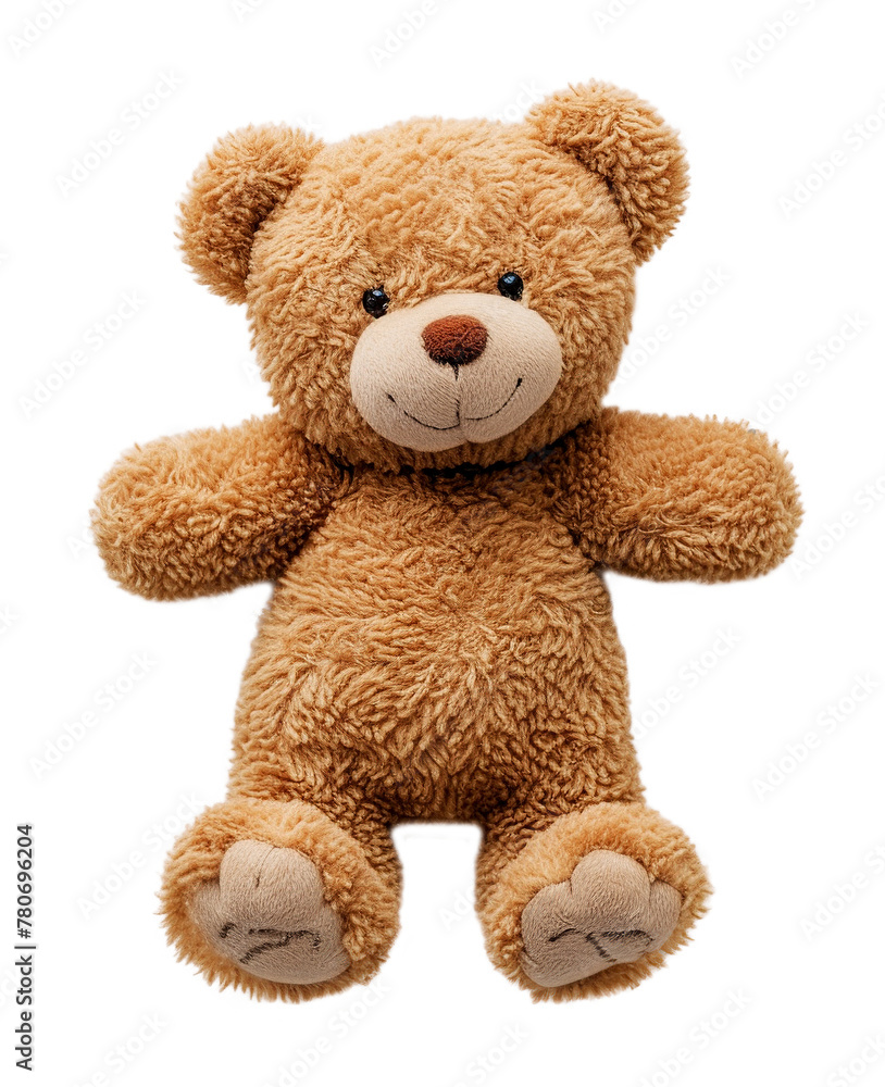 Obraz premium Cute teddy bear isolated on a white background.