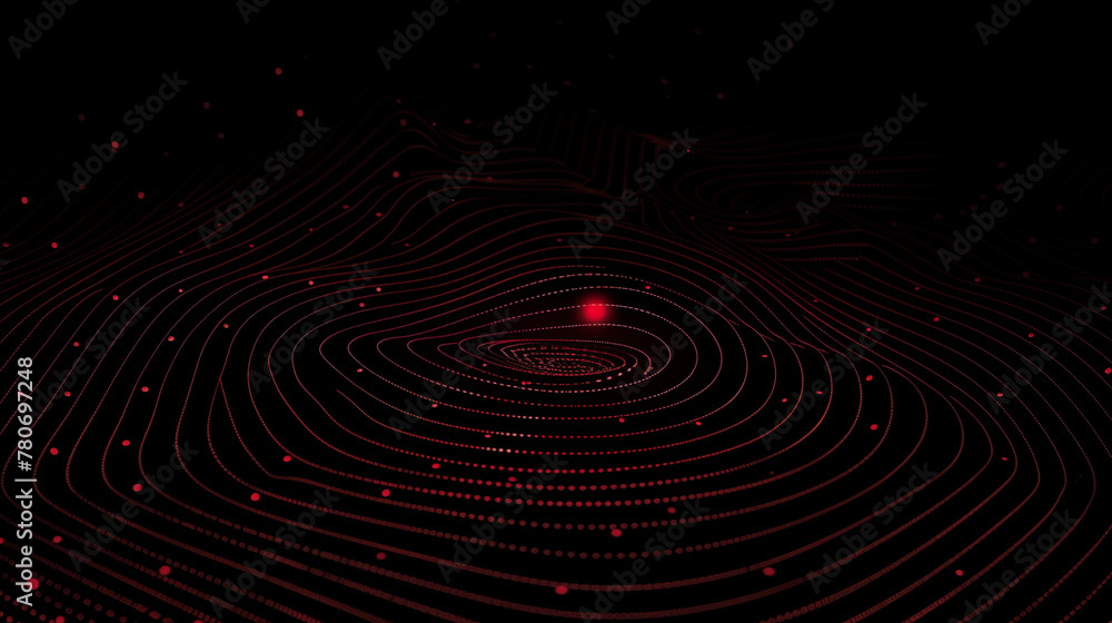 Fototapeta premium Red Abstract Digital Dot Technology Background