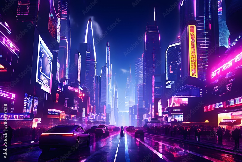 futuristic cityscape 3d modeling