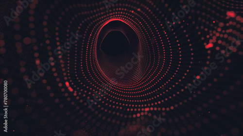 Red Abstract Digital Dot Technology Background