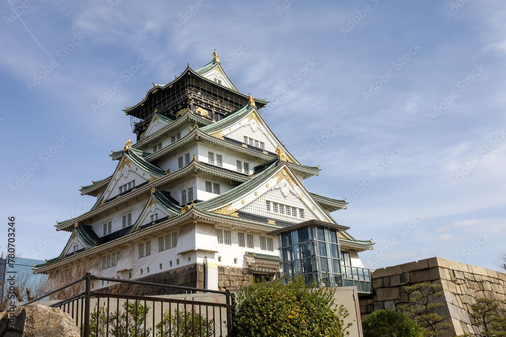 The osaka castle in the big castle and most famous in osaka japan The osaka castle in the big castle and most famous in osaka japan