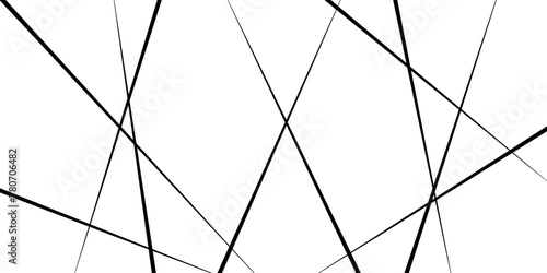 Horizontal template with chaotic lines. Simple vector illustration.