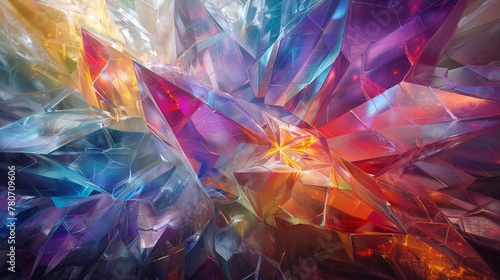 Imagination crystallized in an abstract jewel, facets reflecting the unseen beauty of thought