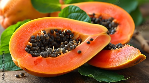 tasty frash papaya photo