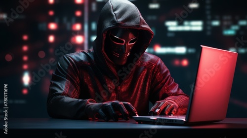 "Shadowed Figure in Hoodie Launching Cyberattack, a man with a hood: A Glimpse into Digital Vulnerabilities and Cybersecurity