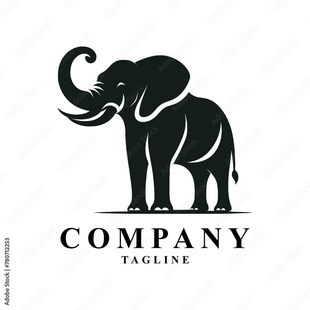 Obraz premium minimalist elephant logo