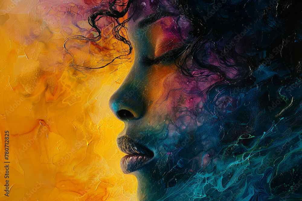Consciousness soul of a woman onceptual AI generative illustration surreal fantasy art Consciousness soul of a woman onceptual AI generative illustration surreal fantasy art