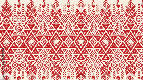 Seamless Ethic Pattern Tribal Motifs Inspired by African and Nomadic Carpets and Rugs. Can be used as background, backdrop, textiles or illustration vector.