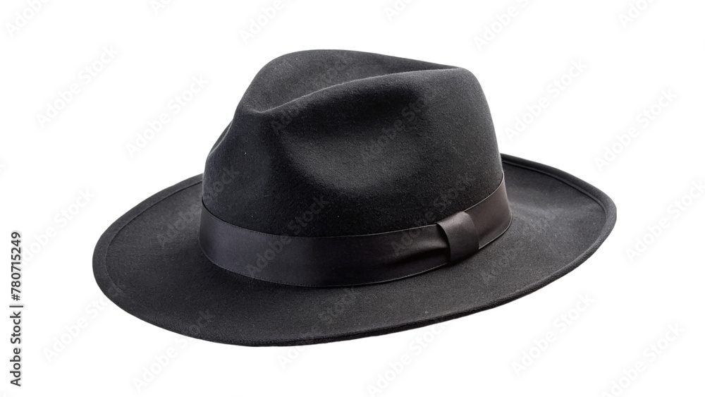 Black hat isolated on transparent background Black hat isolated on transparent background