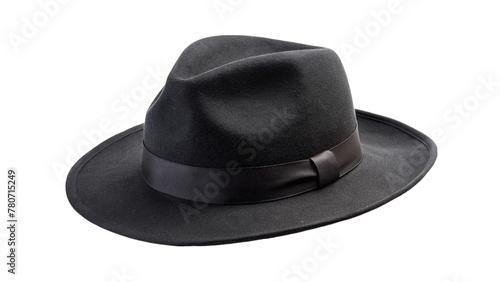 Black hat isolated on transparent background