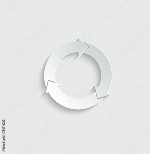 curve arrow icon move sign recycling 