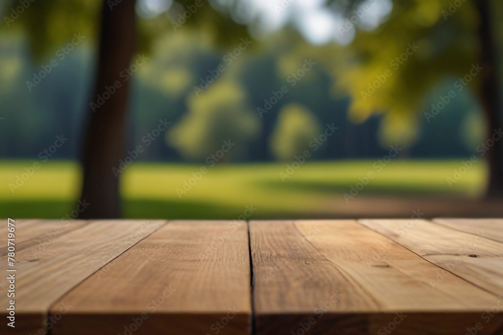 Wooden board empty table in front of blurred natural. Wooden board empty table in front of blurred natural.