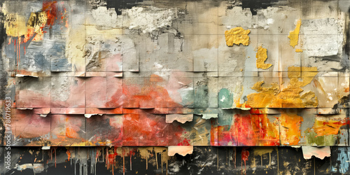 Wallpaper Mural Collage with many different paper sheets colors and textures. Creative vintage background with copy space. Torontodigital.ca