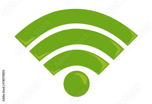 vector illustration green icon wifi signal