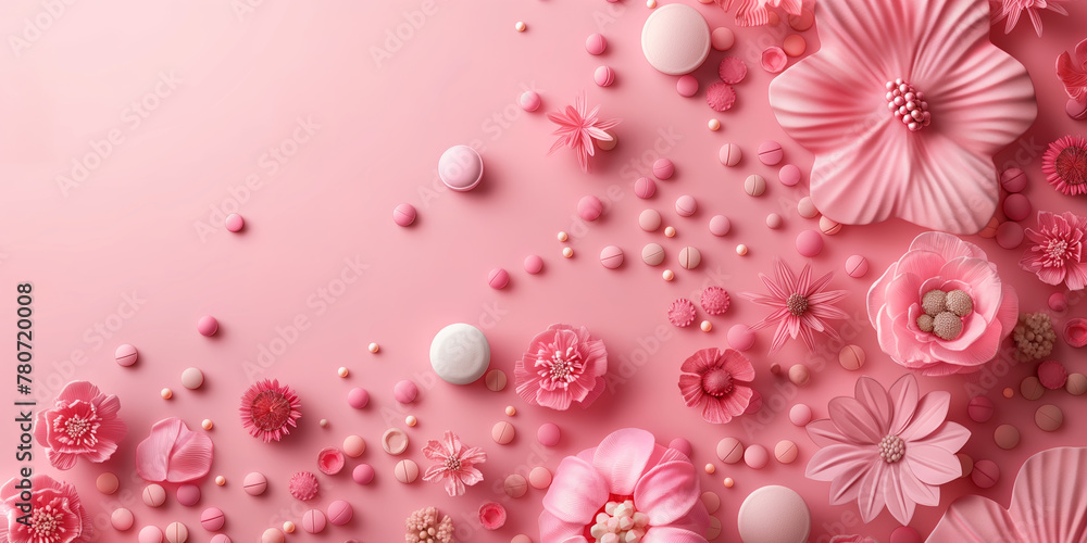 Floral medical and gynecology clinic feminine background. Medical background, perfect for health care, medicine, clinic, gynecologist or hospital website. Floral medical and gynecology clinic feminine background. Medical background, perfect for health care, medicine, clinic, gynecologist or hospital website.
