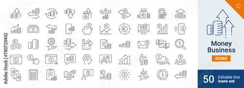Money icons Pixel perfect. Economy, bank, trade, ...	
