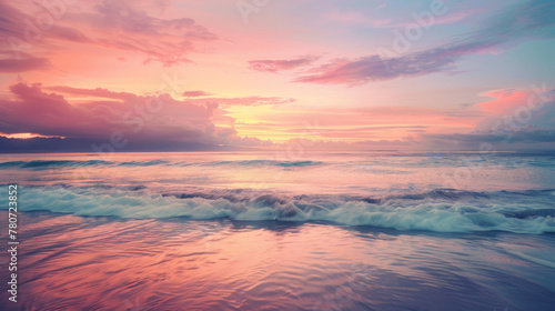 sunset over the ocean © sravanthi