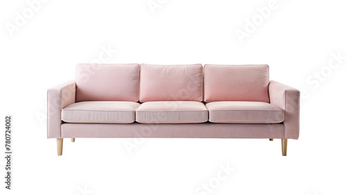 Pink sofa isolated on transparent background © shabbir
