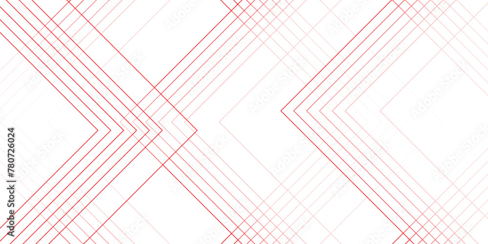 Abstract white gray and Red vector blueprint background with modern design. Vector abstract futuristic architecture concept with digital geometric connection Red lines.