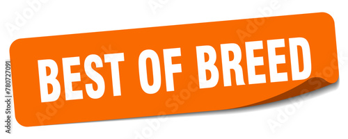 best of breed sticker. best of breed label