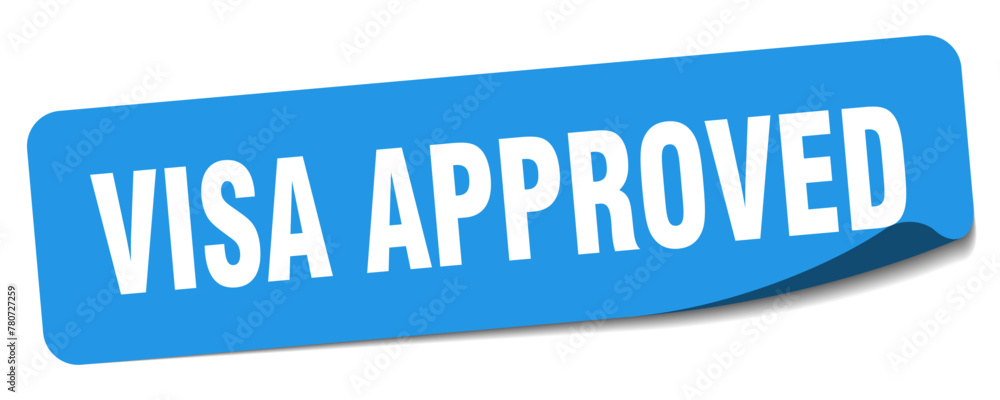 visa approved sticker. visa approved label visa approved sticker. visa approved label