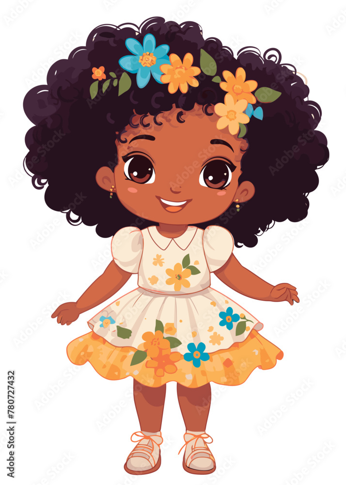 Vector cartoon girl character Vector cartoon girl character
