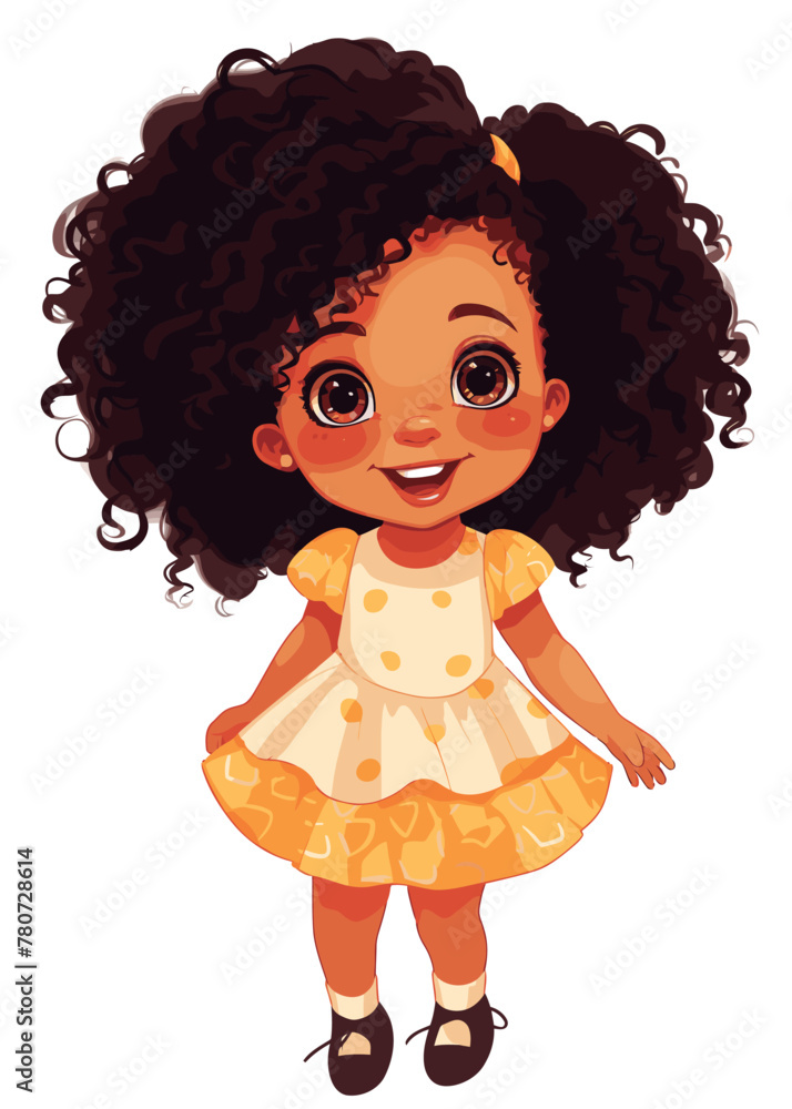 Vector cartoon girl character Vector cartoon girl character