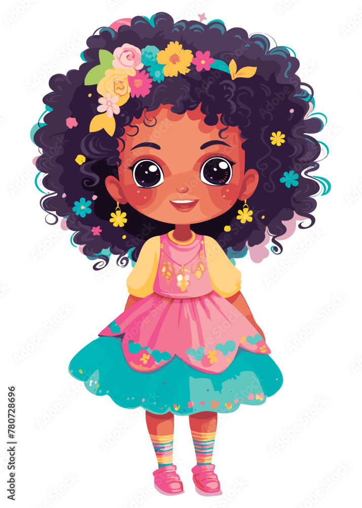 Vector cartoon girl character Vector cartoon girl character