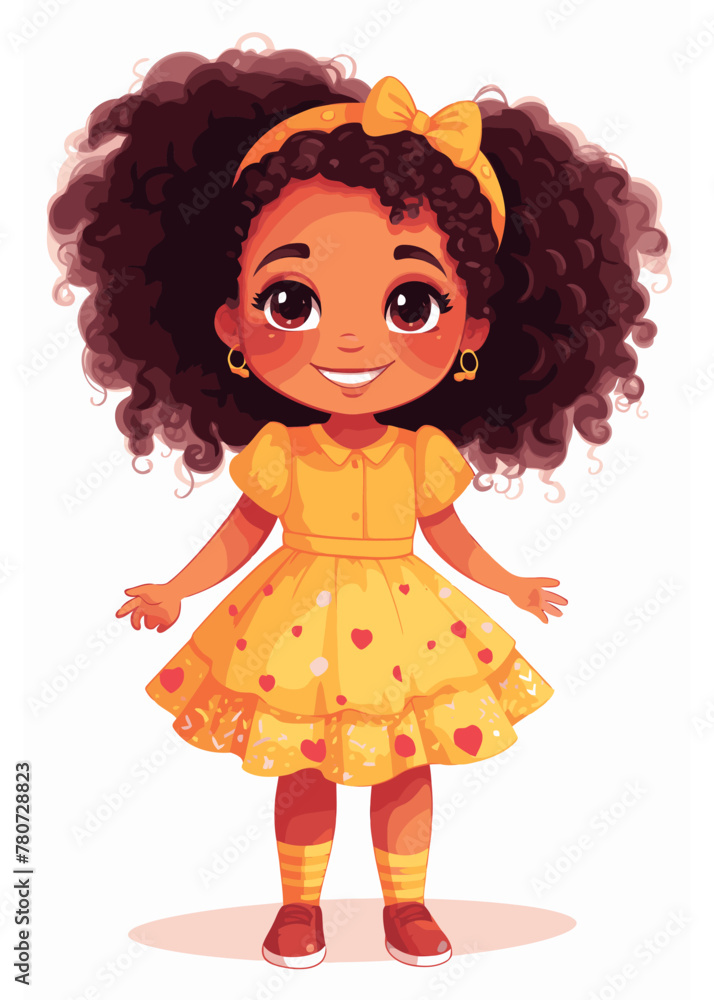Vector cartoon girl character Vector cartoon girl character