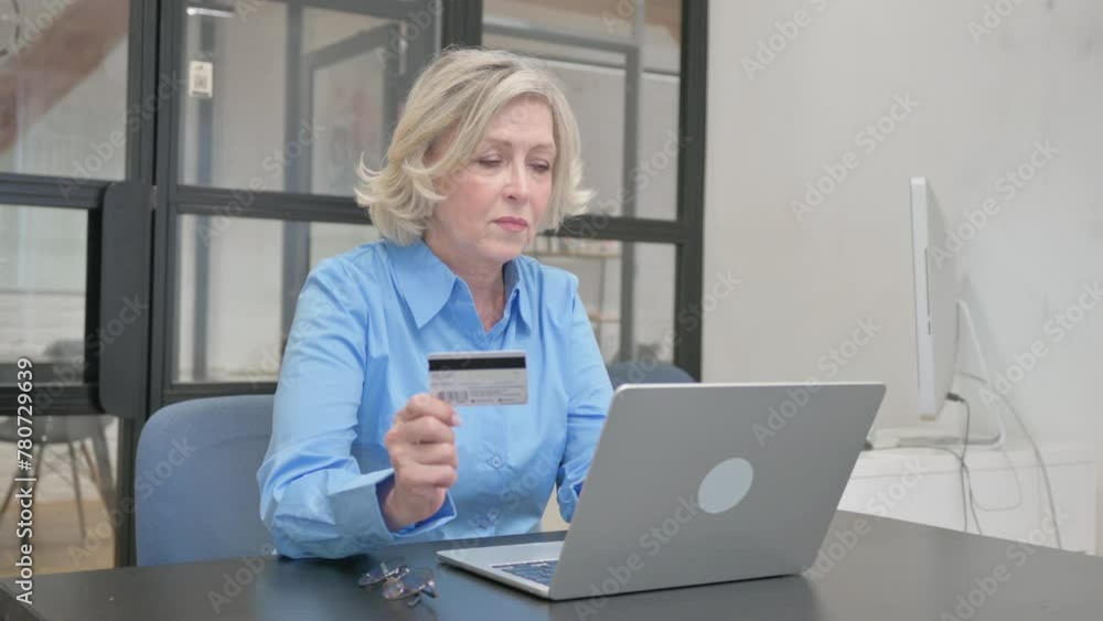Senior Old Woman Facing Online Payment Problem Senior Old Woman Facing Online Payment Problem