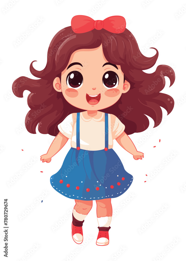 Vector cartoon girl character Vector cartoon girl character