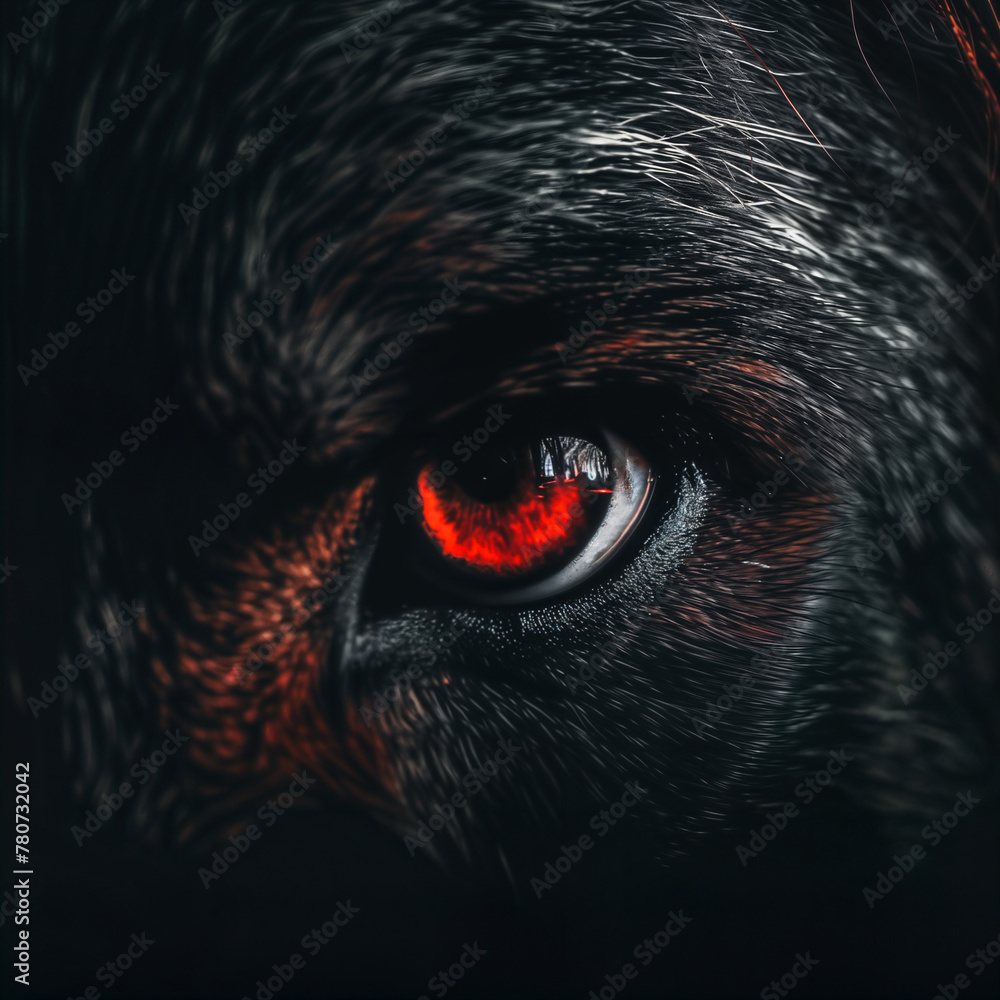 Closeup of red eye of a monster Closeup of red eye of a monster