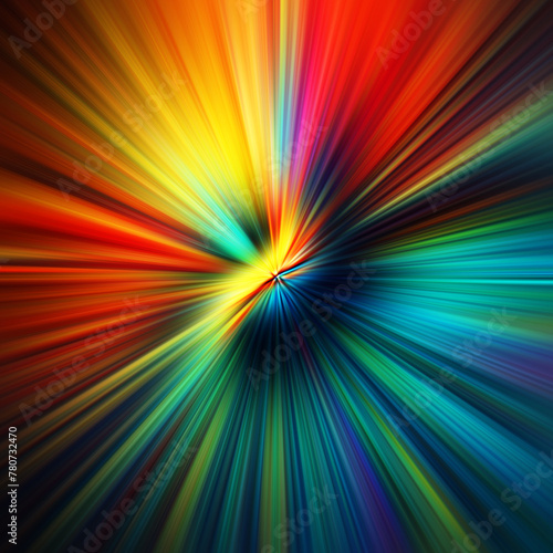 Colorful zoom motion effect. Abstract background. Color lines. Colored texture backdrop and banner. Multi color gradient pattern and textured wallpaper.