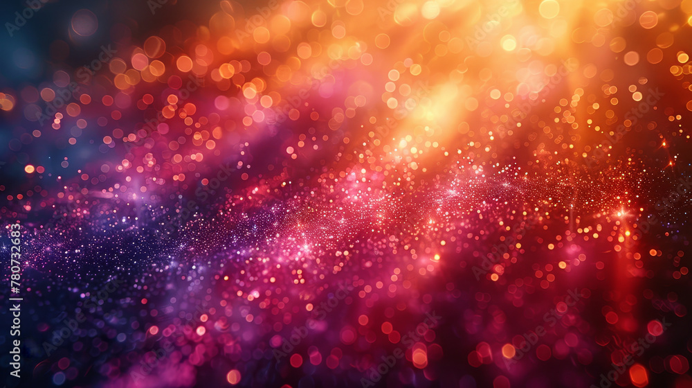 A vibrant cosmos of twinkling stars and soft bokeh, where dreams and colors merge in a celestial dance.