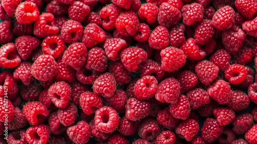 raspberries close-up texture background 