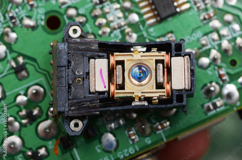 Parts and components on printed circuit boards close-up Parts and components on printed circuit boards close-up