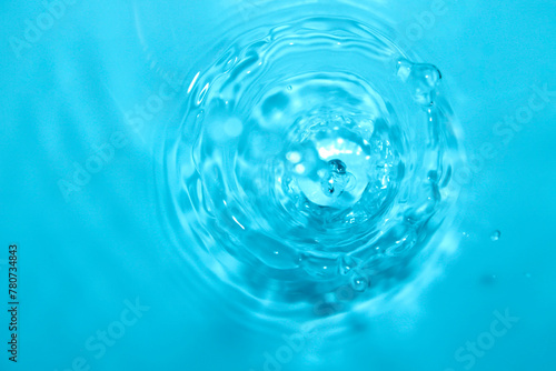 water drops on blue background.
