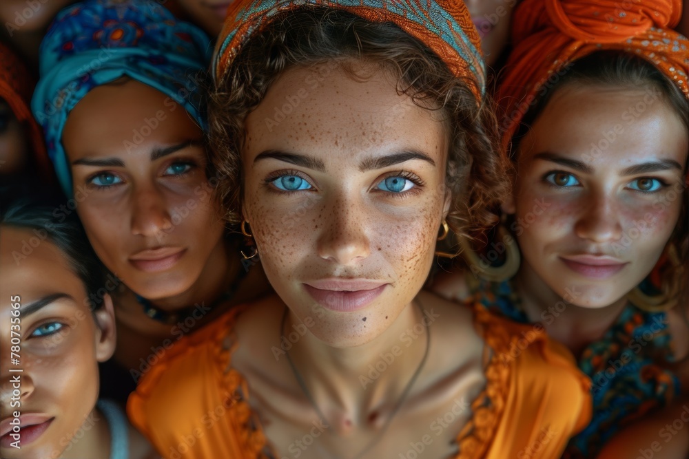 Diverse female faces: Multi-ethnic and multi-generational representation