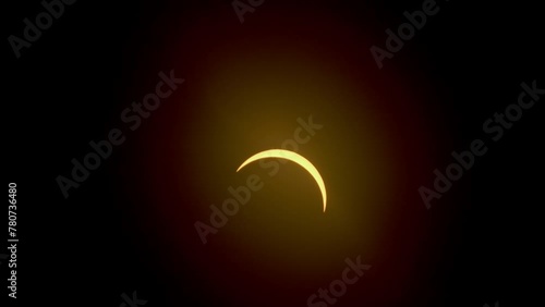 95 percent partial solar eclipse time lapse close up