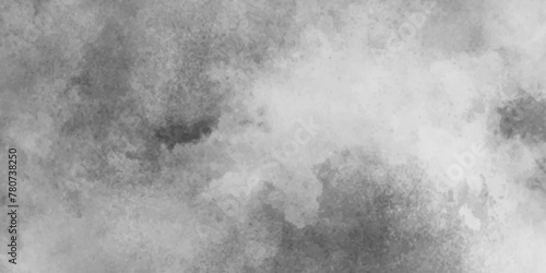 Grunge grey plaster large long surface with scratches, Silver ink and watercolor textures with black and white grunge texture, black and whiter background with puffy smoke and clouds. photo