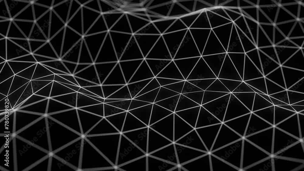 Abstract wavy polygon lines background visualizer