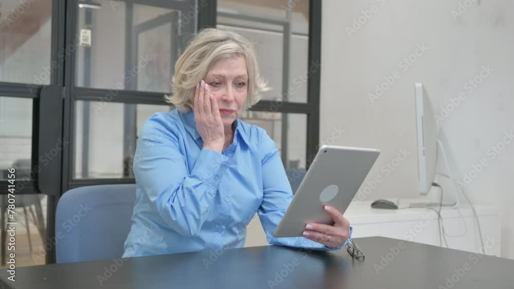 Senior Old Woman Shocked by Online Trading Loss Senior Old Woman Shocked by Online Trading Loss