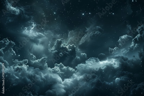 A mystical night sky with stars peering through the dense clouds invokes a sense of wonder.   © Kishore Newton