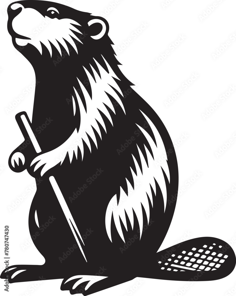 Beaver Silhouette Design