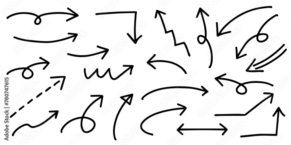 手書き 矢印 黒 セット シンプル 手書き 矢印 黒 セット シンプル