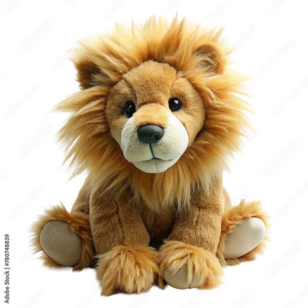 Lion teddy bear isolated on transparent background Lion teddy bear isolated on transparent background