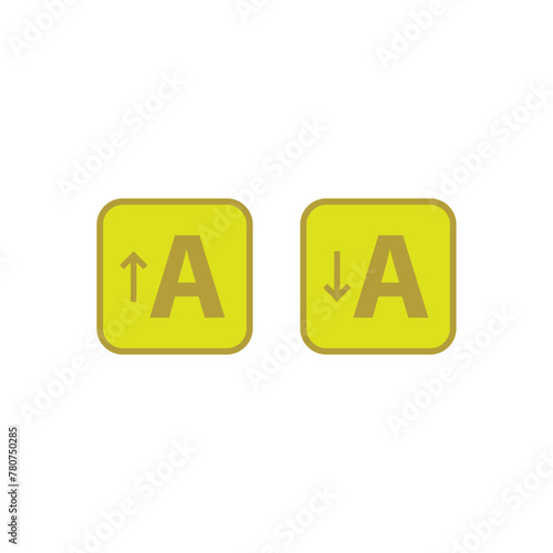Icons of Hypervitaminosis and Hypovitaminosis A - excess and deficit of vitamin A - simple icon illustration.