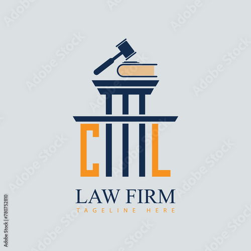 CL Set of modern law firm justice logo design vector graphic template.