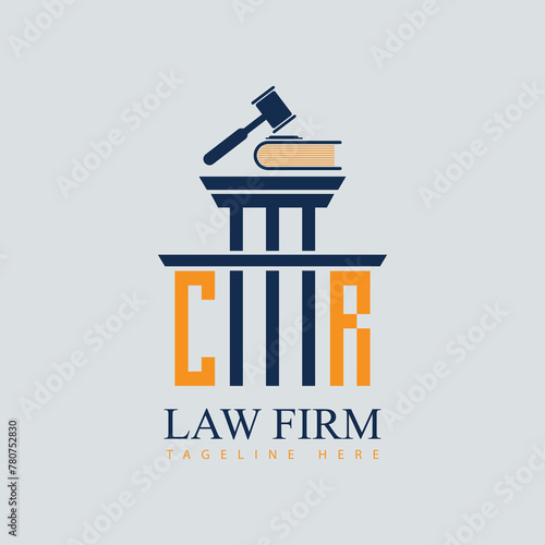 CR Set of modern law firm justice logo design vector graphic template.