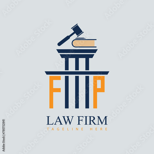 FP Set of modern law firm justice logo design vector graphic template.